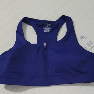 Blue Racerback Sports Bra Moisture-Wicking Intimates